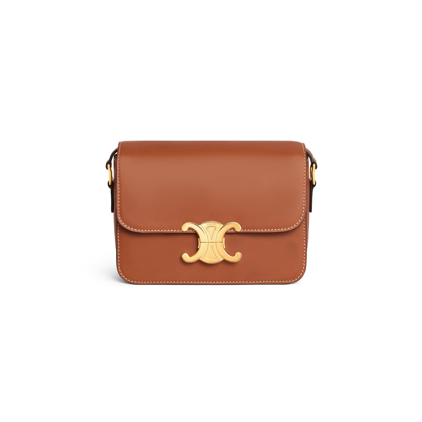 CELIN SMALL TEEN TRIOMPHE BAG IN NATURAL CALFSKIN 188423BFN.04LU (18.5*14*6cm)