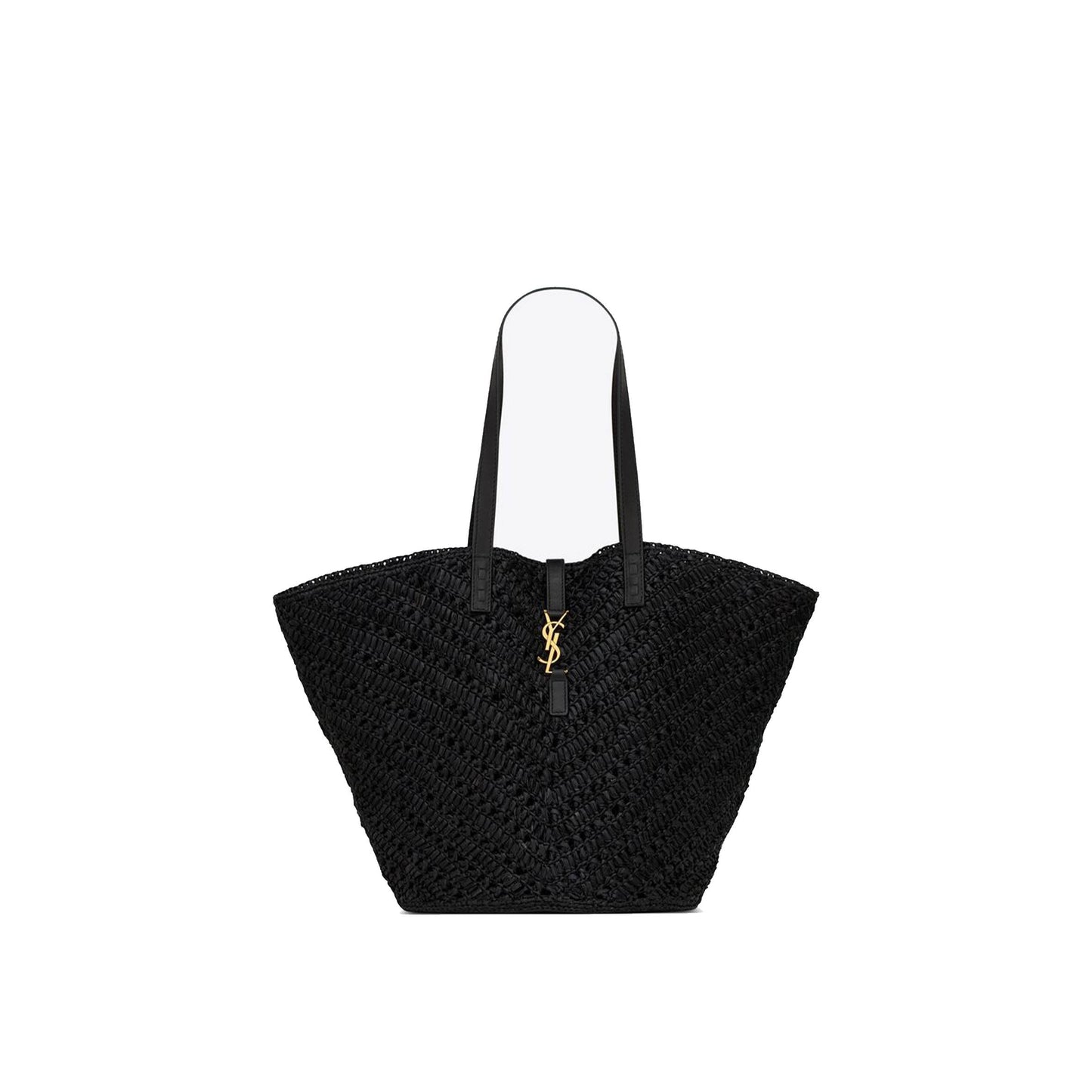 Y*L panier medium in raffia and vegetable-tanned leather 740375gaadp1000 (44*20*21cm)