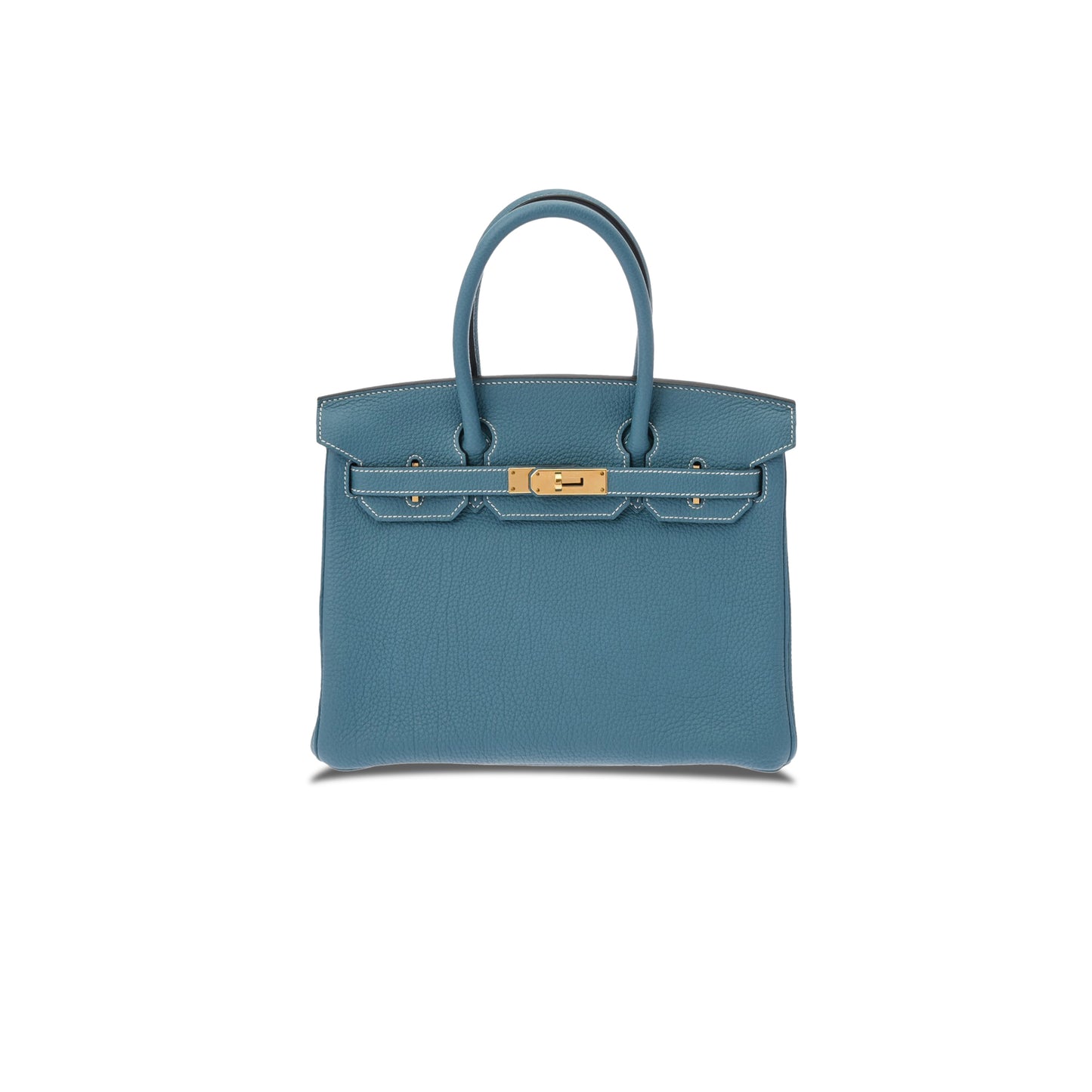 H**mes master birkin 30 togo leather denim blue lemon yellow gold buckle handbag 627751 (30*23*15cm)