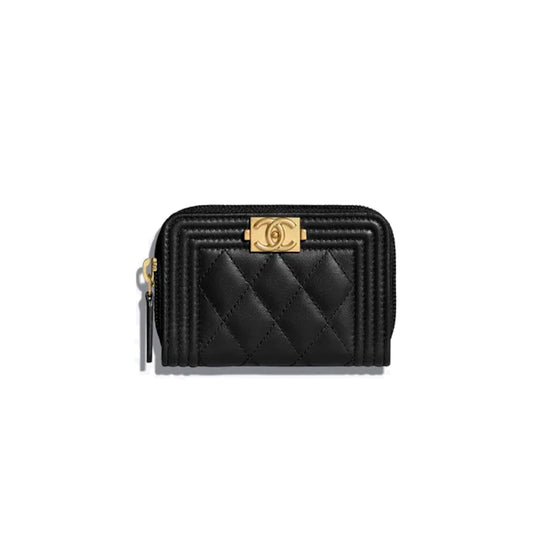Ch*el boy Ch*el zipped coin purse a80602 y07659 94305（11*7.5*2cm）