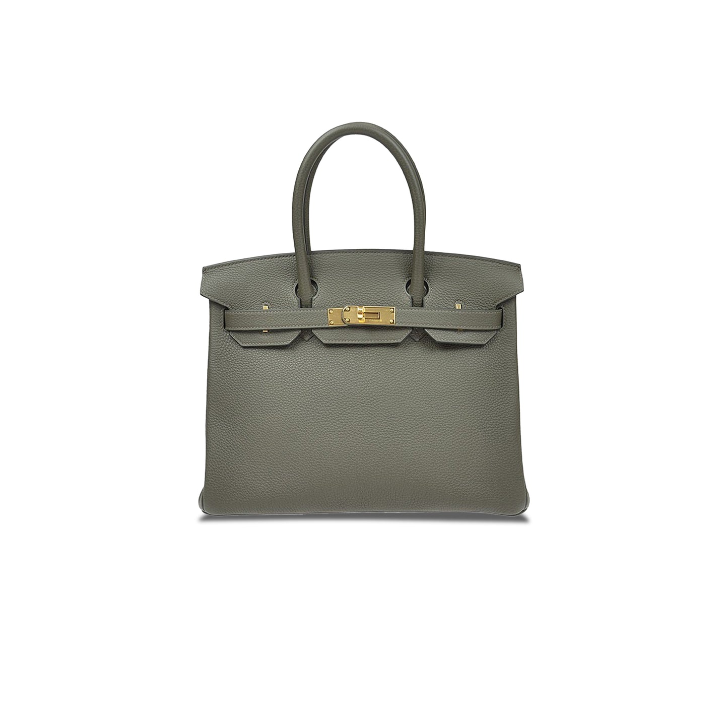H**mes birkin 30 togo leather almond green gold buckle handbag bk30c6tggp (30*23*15cm)