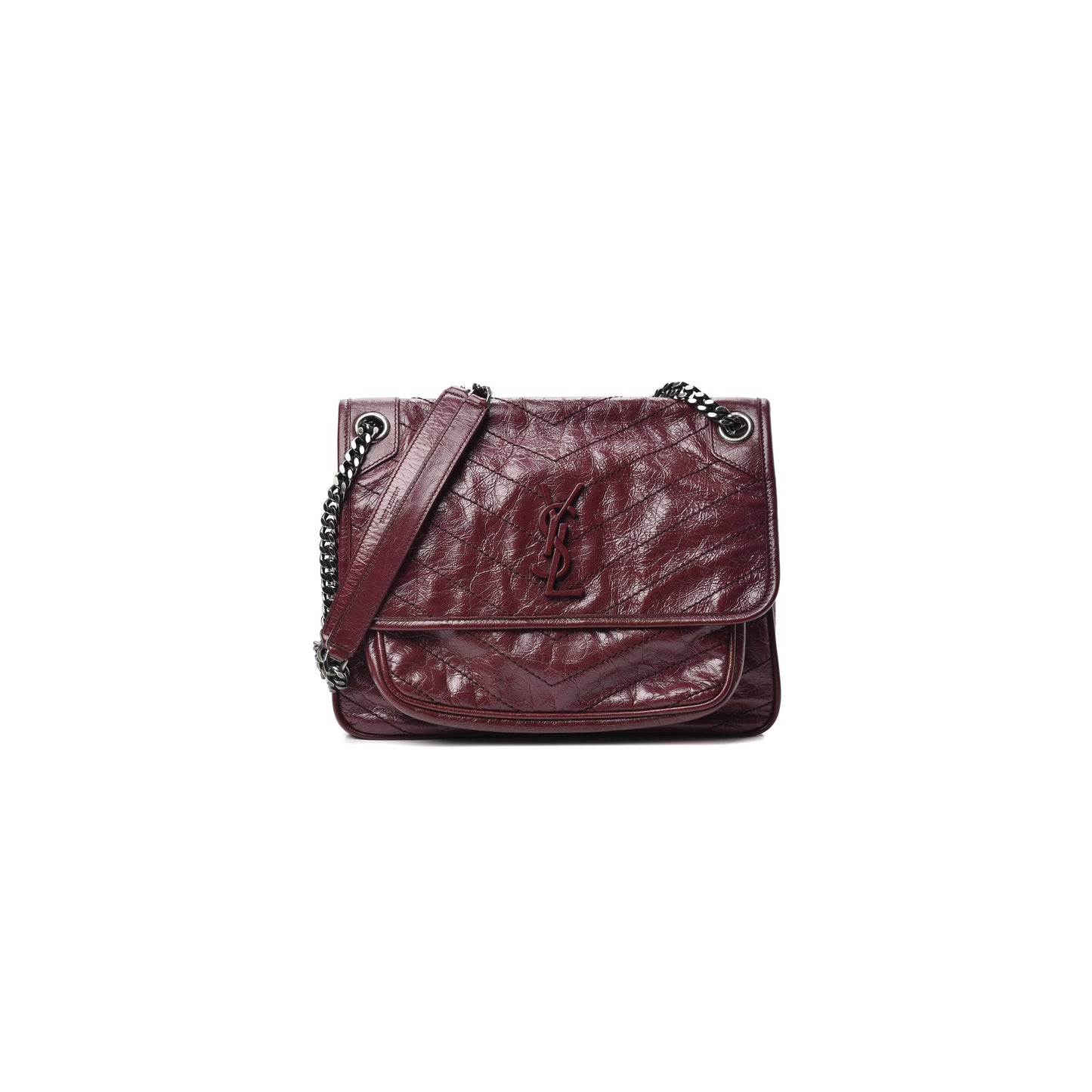 Y*L niki medium chain bag in crinkled vintage leather 498894710044 (28*20*8.5cm)
