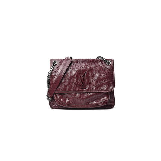 Y*L niki medium chain bag in crinkled vintage leather 498894710044 (28*20*8.5cm)