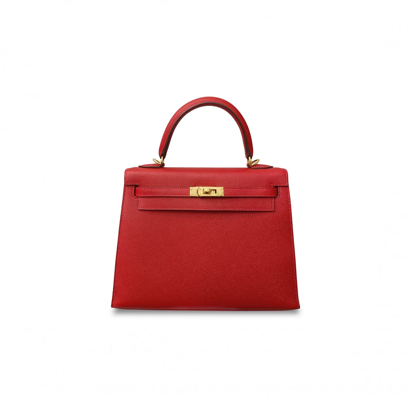 H**mes kelly 25 epsom with gold hardware red 625007 (25*17*7cm)