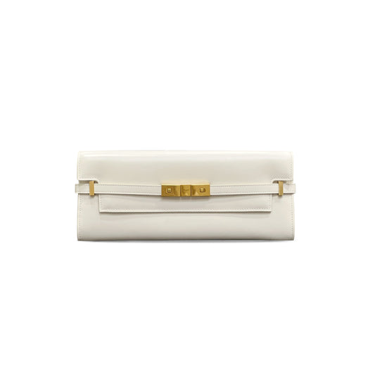 y*l manhattan clutch in box Sa**t Lau*nt leather 695949363321 (31*14*3cm)