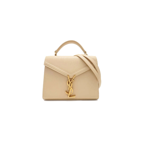 Y*L cassandra mini top handle bag in grain de poudre embossed leather 602716623931 (20*16*7.5cm)