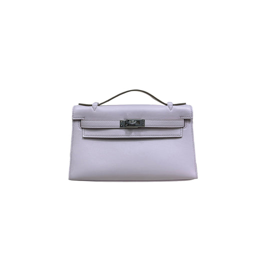 H**mes kelly generation 22cm original imported swift leather fantasy pink purple gold and silver buckle (22*14*7cm)