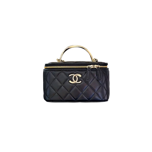 ch*el 24k Di*m*nd stitched chain shoulder handbag ap4317 (17*9.5*8m)