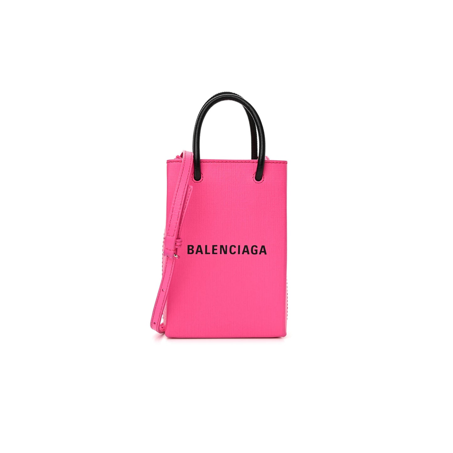 Ba*len*cia*ga shopping phone holder bag acid fuchsia 593826 (18*11*5cm)