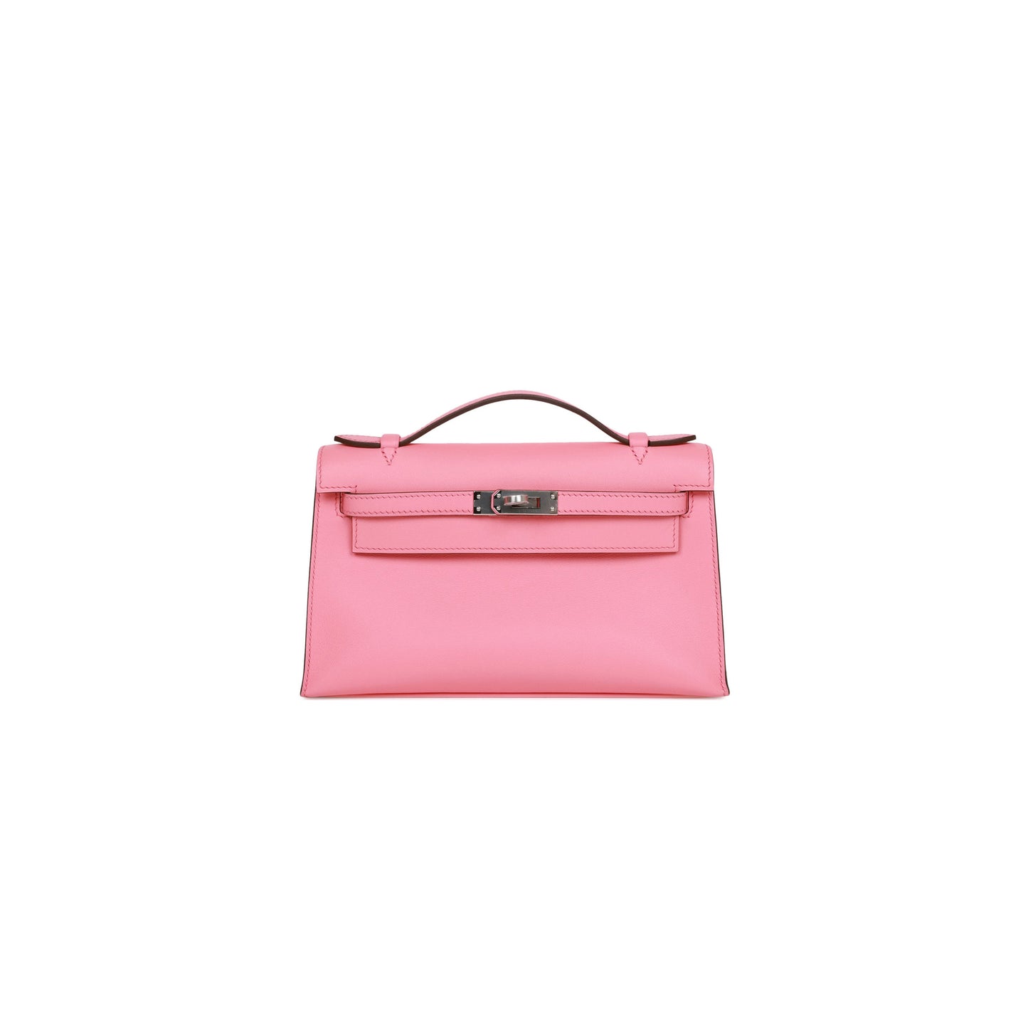 H**mes mini kelly pochette rose d''ete swift palladium hardware (22*14*7cm)