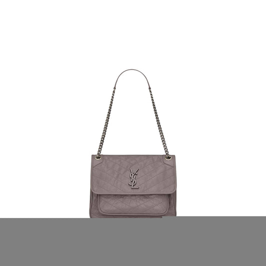 Y*L niki medium chain bag in crinkled vintage leather 4988940en041202 (28*20*8.5cm)