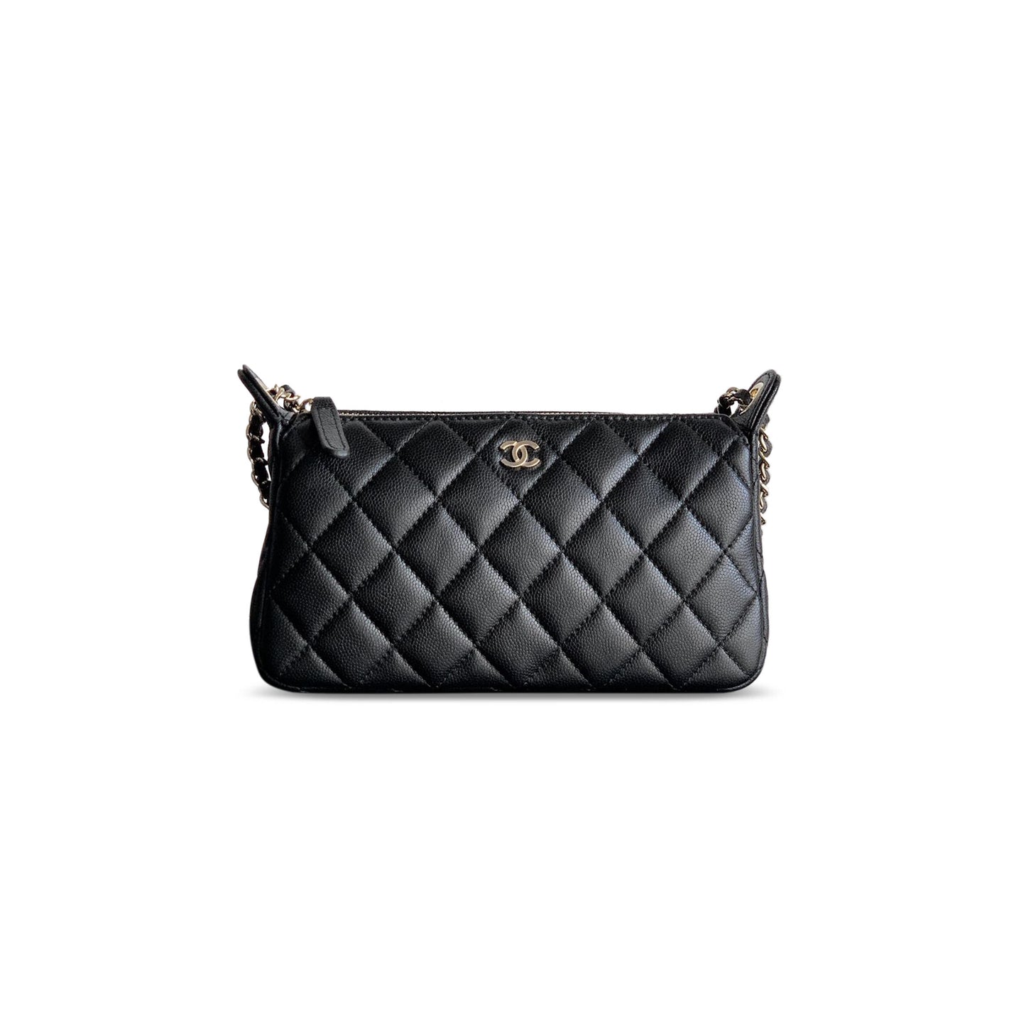 Ch**el master grained calfskin 25b clutch with chain bag as4704 (21*12*5.5cm)