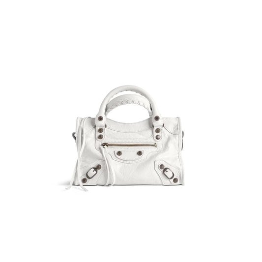 Ba1en*iaga women''s le city bag mini in optic white 8063952abek9104 (23.8*16*6.3cm)