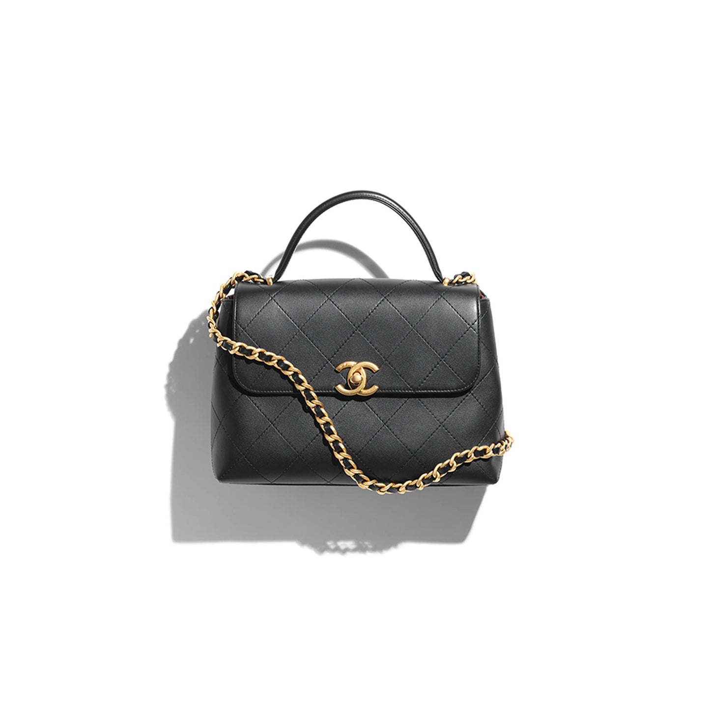 Ch*el small flap bag with top handle 296382 (28*20.5*9.5cm)