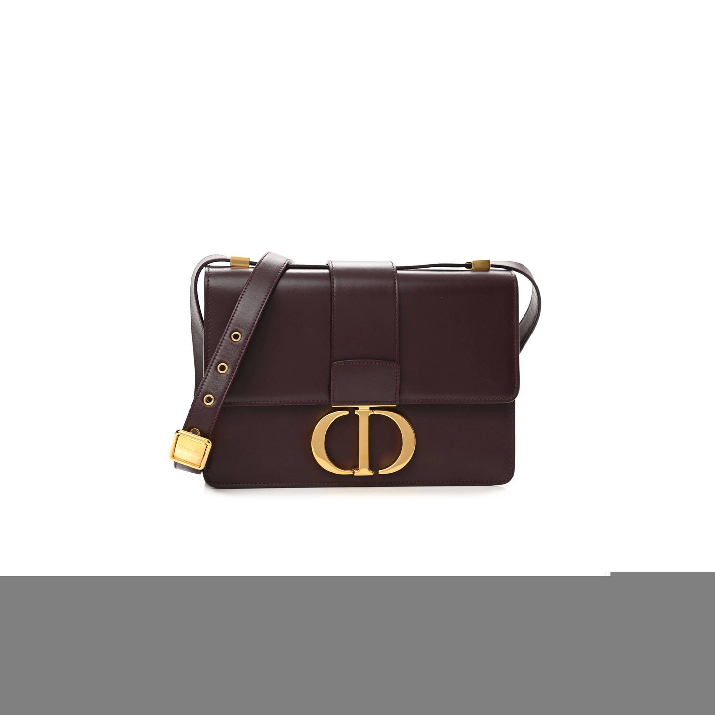 D*or smooth calfskin 30 montaigne flap bag burgundy (23*17*5.1cm)