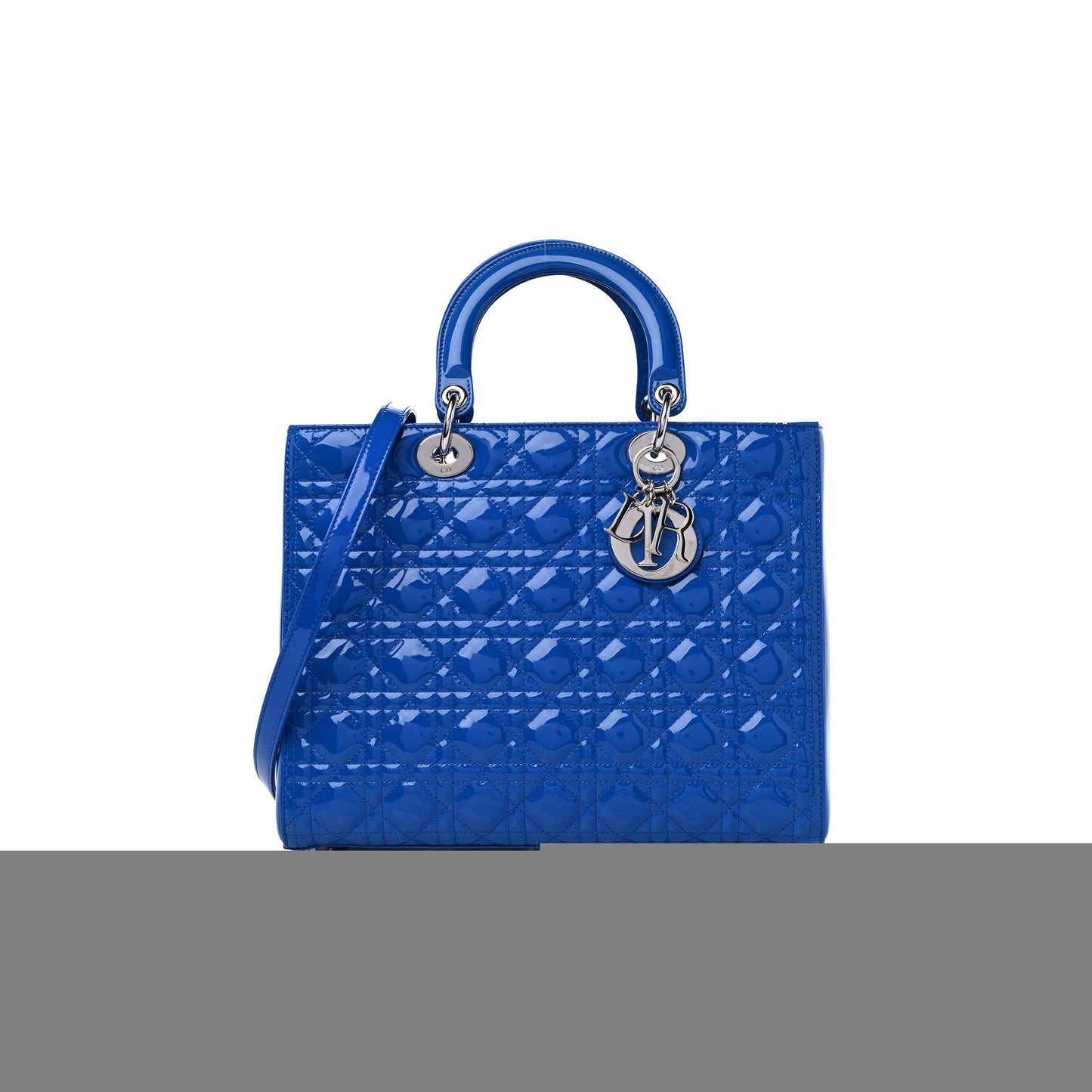 D*or patent cannage large lady D*or blue (32*25*11.4cm)