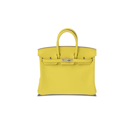 H**mes master birkin 25 swift leather chick yellow gold buckle h049362ck19 (25*20*13cm)