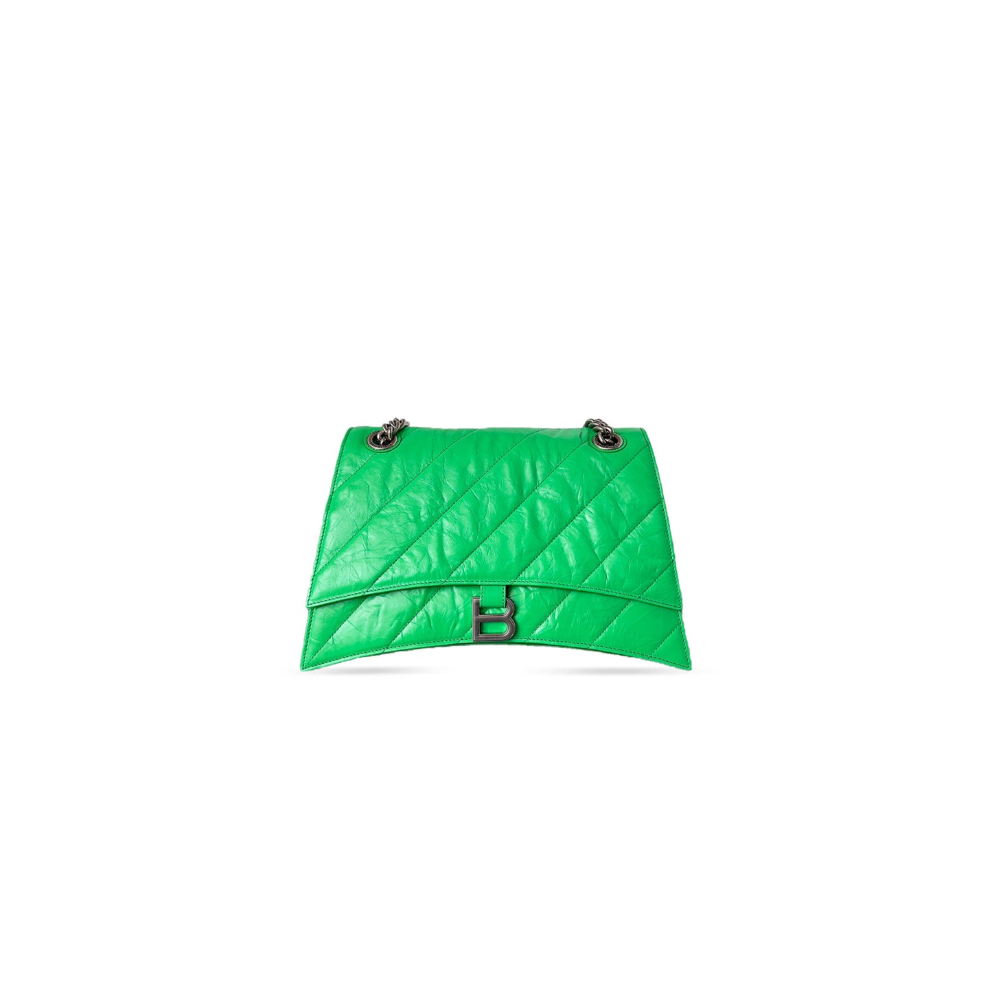 Ba1en*iaga women''s crush chain bag in medium green 716393217j09001 (31*19.8*6.9cm)
