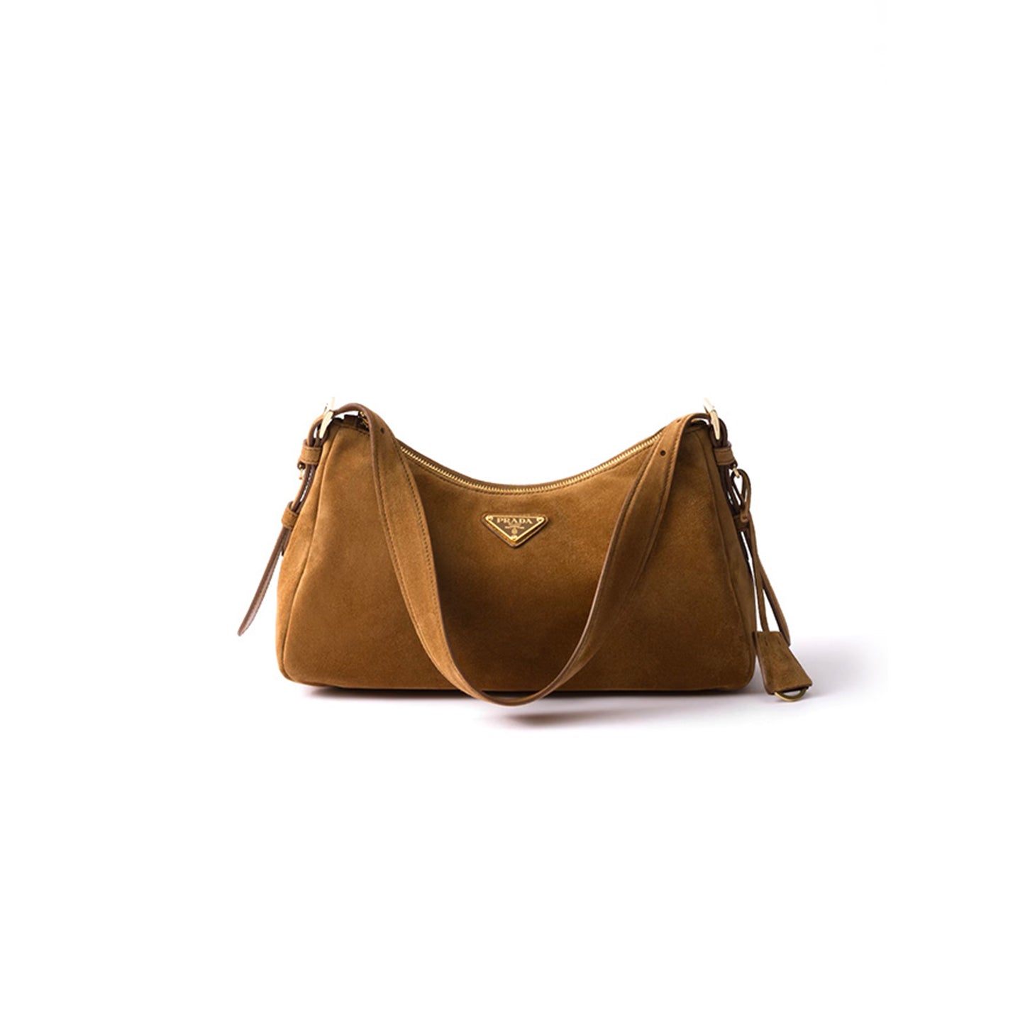 Pra*a aimÉe medium suede shoulder bag 1bc229 (31*18*10cm)