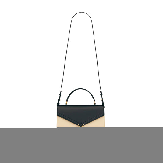 y*l cassandra medium top handle bag in box Sa**t Lau*nt leather 62393116c7w1089 (24.5*20*11.5cm)