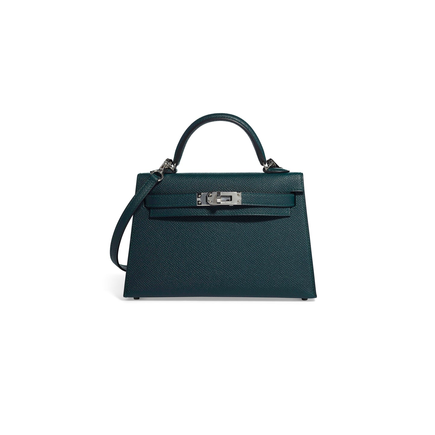 H**mes master mini kelly iiepsom duck blue with palladium hardware (19*12*5.5cm)