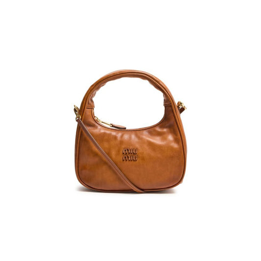 M1v M1v wander small cognac leather hobo bag (20*17*6cm)