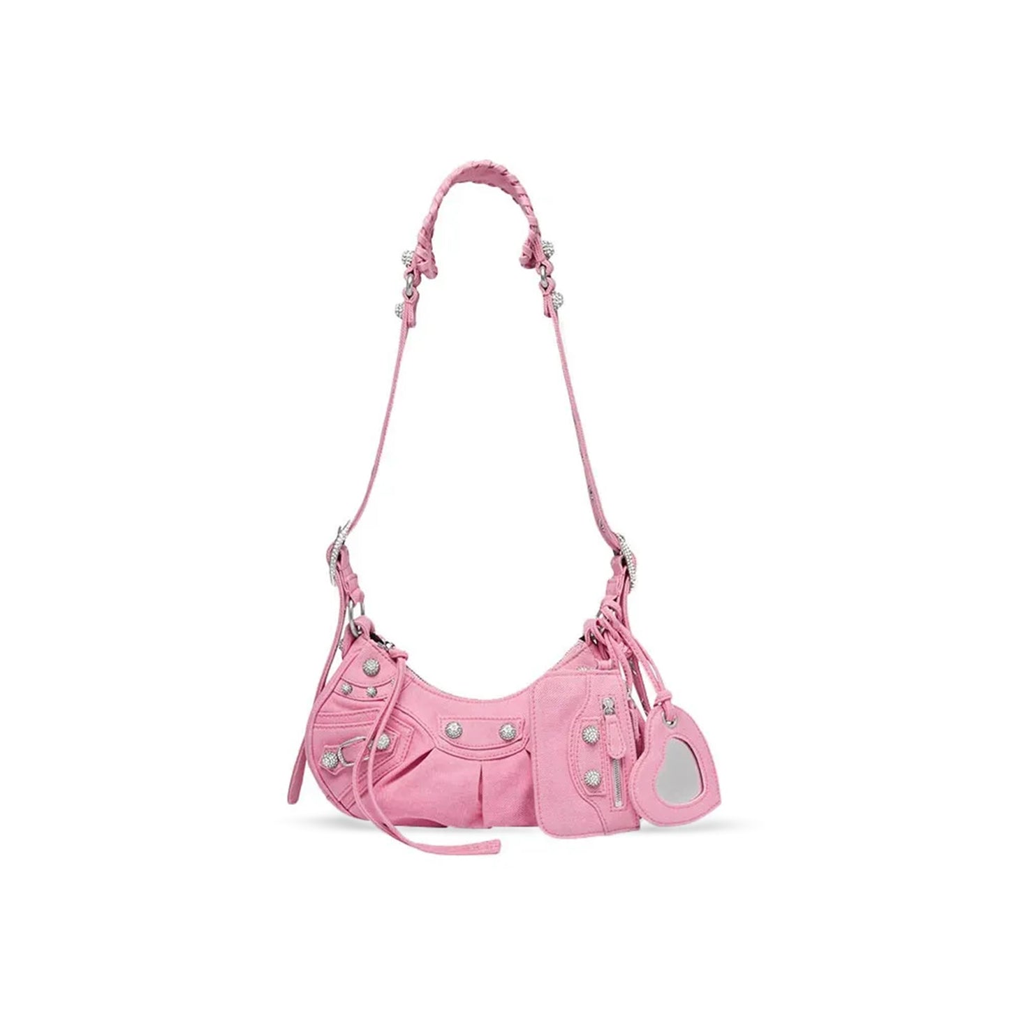 Ba*len*cia*ga women''s le cagole shoulder bag xs in denim powder 671309210b35809 (25.9*16*9.9cm)