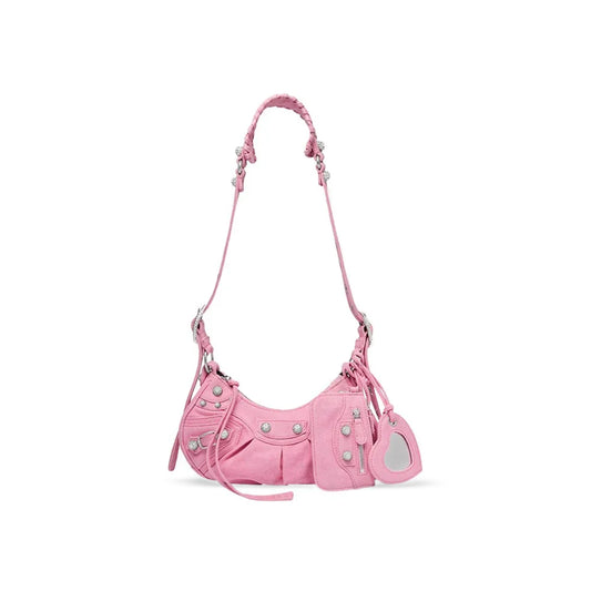 Ba*len*cia*ga women''s le cagole shoulder bag xs in denim powder 671309210b35809 (25.9*16*9.9cm)