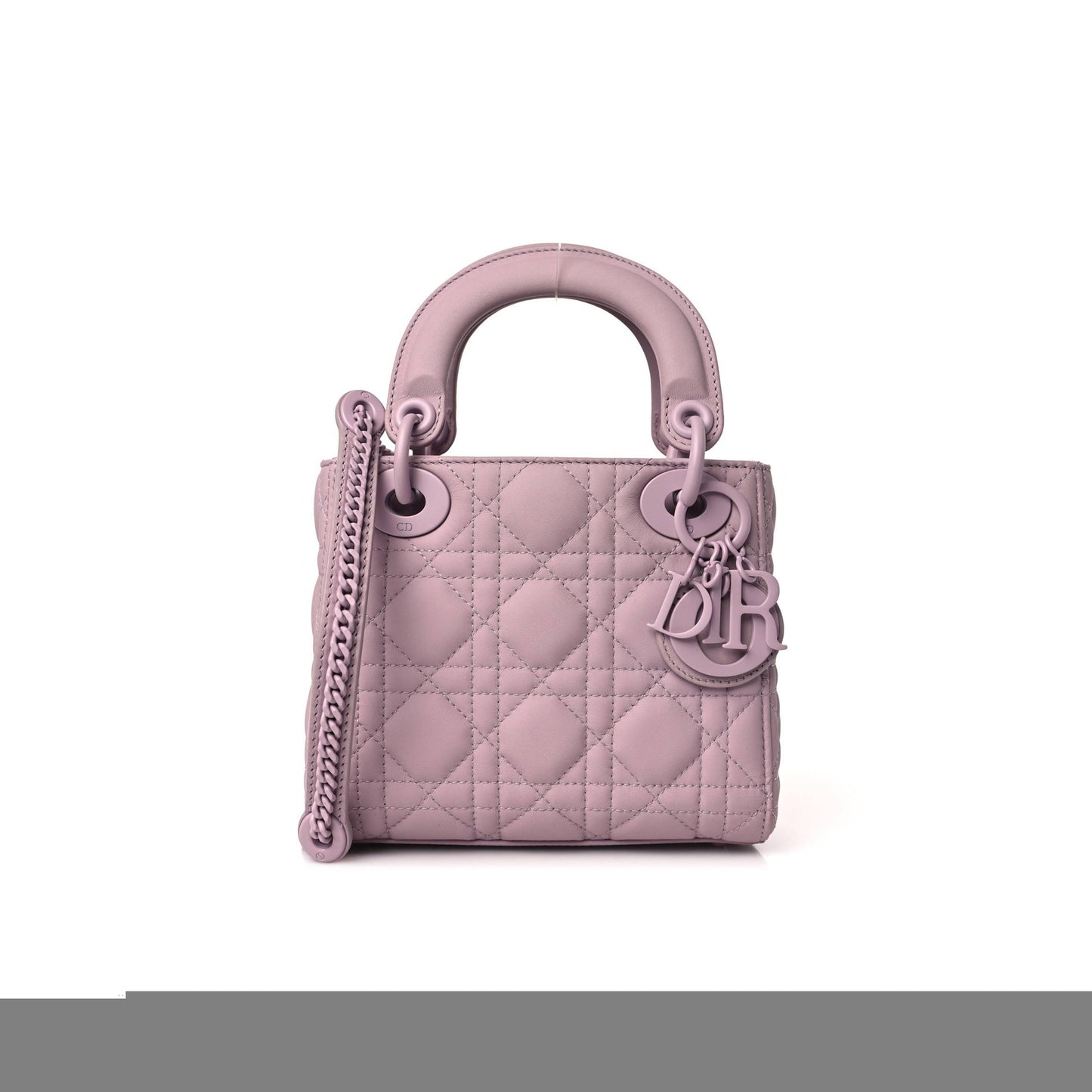 D*or ultra matte calfskin cannage mini lady D*or lavender (17*15*7.6cm)