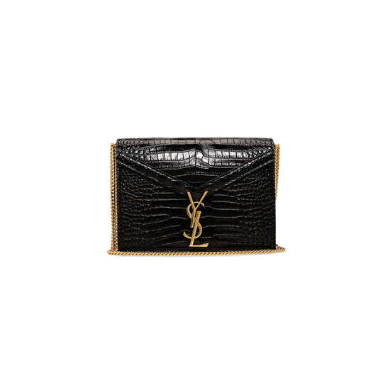 Y*L cassandra embossed clasp bag black 23639573 (22*16.5*5.5cm)