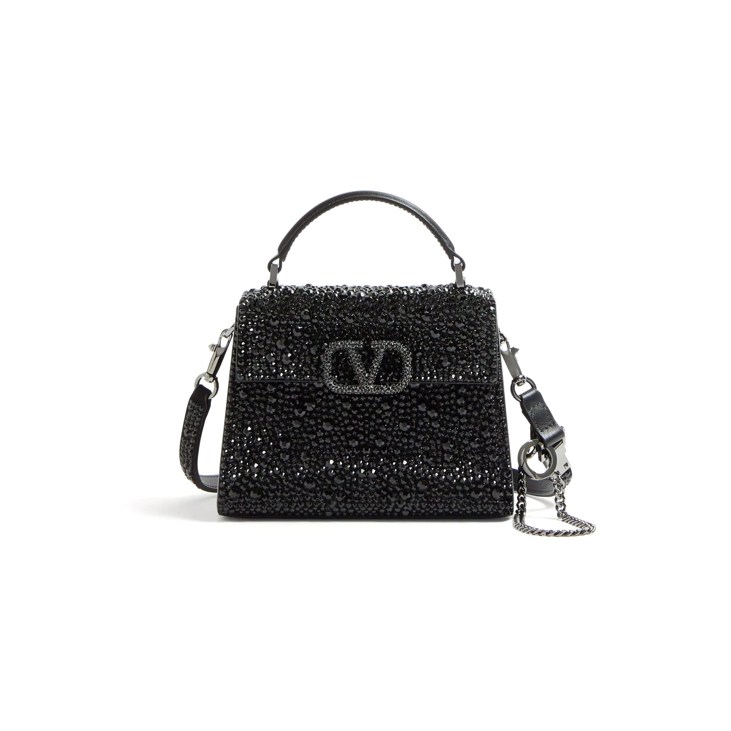 Va1e*ntin0 mini vsling handbag with sparkling embroidery zw2b0g97tza_7nm (19*13*9cm)