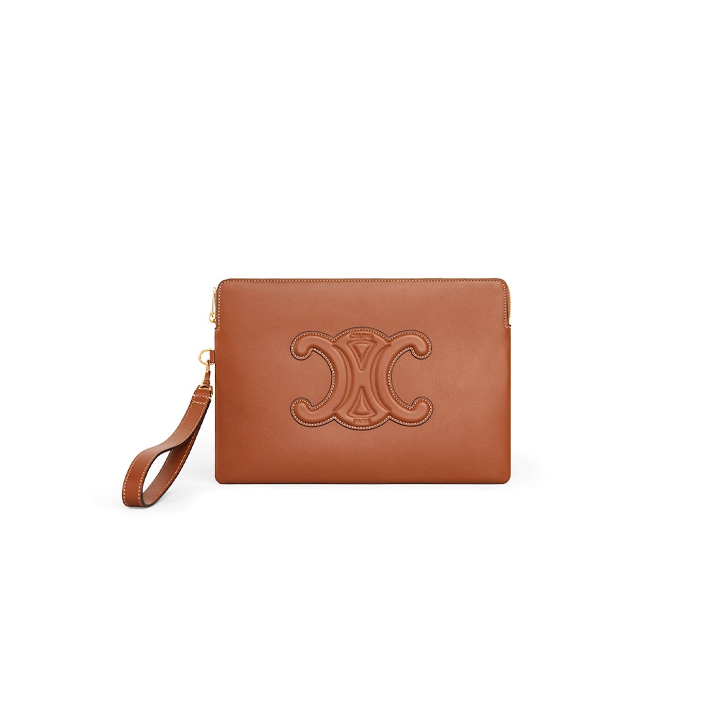 Ce1i*e small pouch with strap cuir triomphe in smooth calfskin 10j983dr8.04lu (25*17.5*1cm)