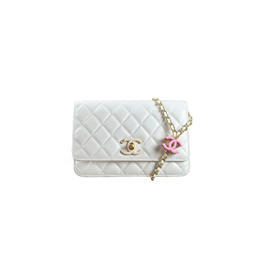 ch*el 24a enamel double c tone interF**e woc ap3938 (19*12*4cm)
