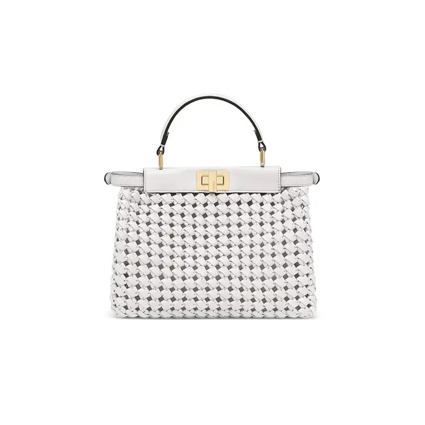 F**di mini peekaboo iconic satchel white 8bn244ad6hf0qvl (23*18*11cm)