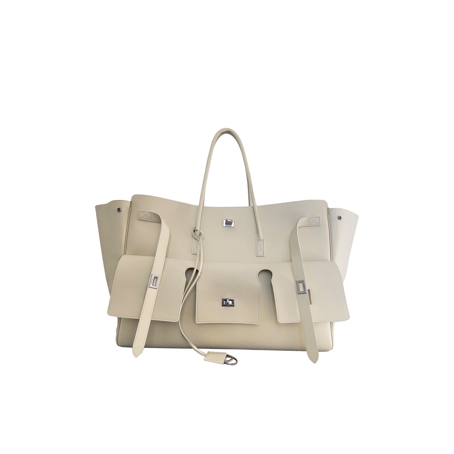 Ba*len*cia*ga women''s bel air xl carry all bag in soya 8054802aabv1000 (61.9*51.9*23.8)