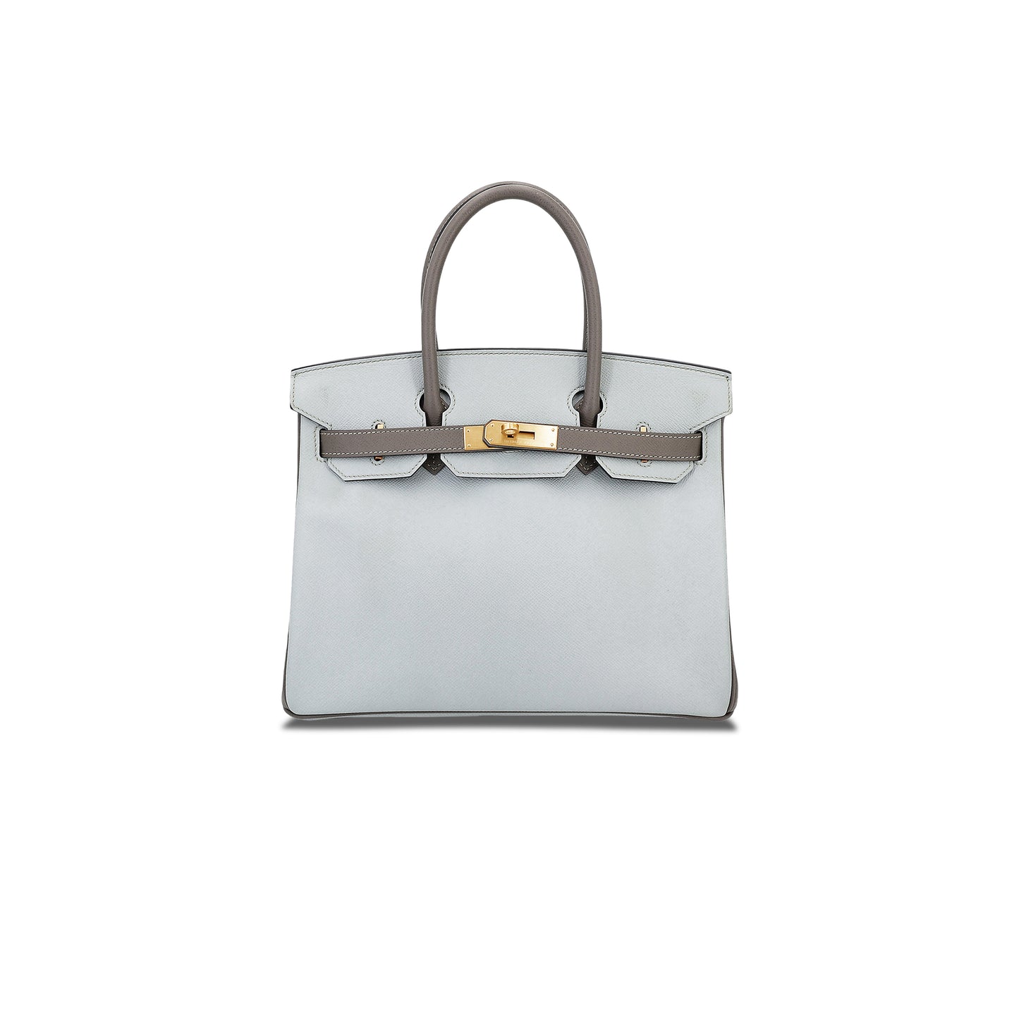 H**mes master birkin 25 pearl grey goatskin with elephant grey gold buckle 3643937200 (25*20*13cm)