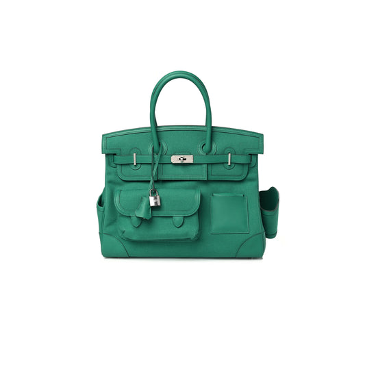 H**me5 master birkin 35 cargo canvas and swift palladium hardware (35*25*18cm)
