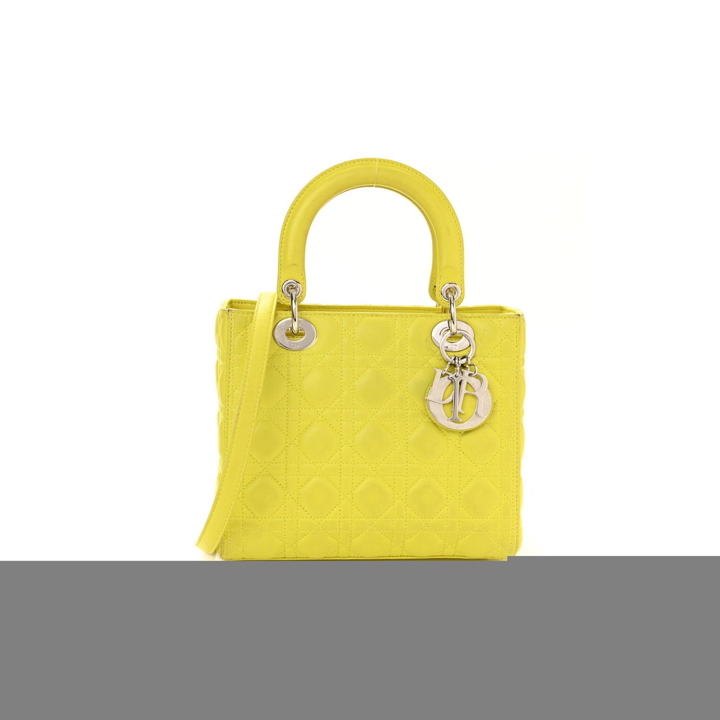 D*or lambskin cannage medium lady D*or vert acid (23*20*12.1cm)