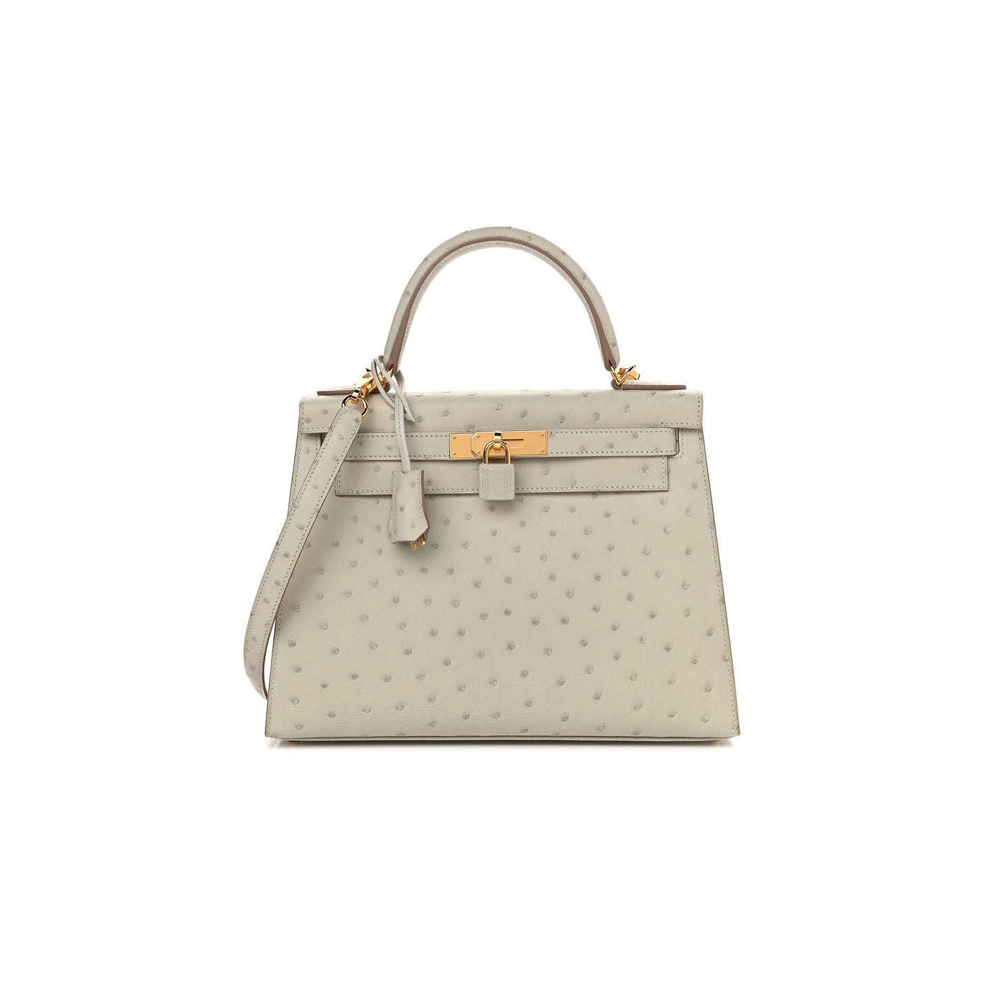 H**mes master ostrich kelly sellier 25 gris (25*17*7cm)