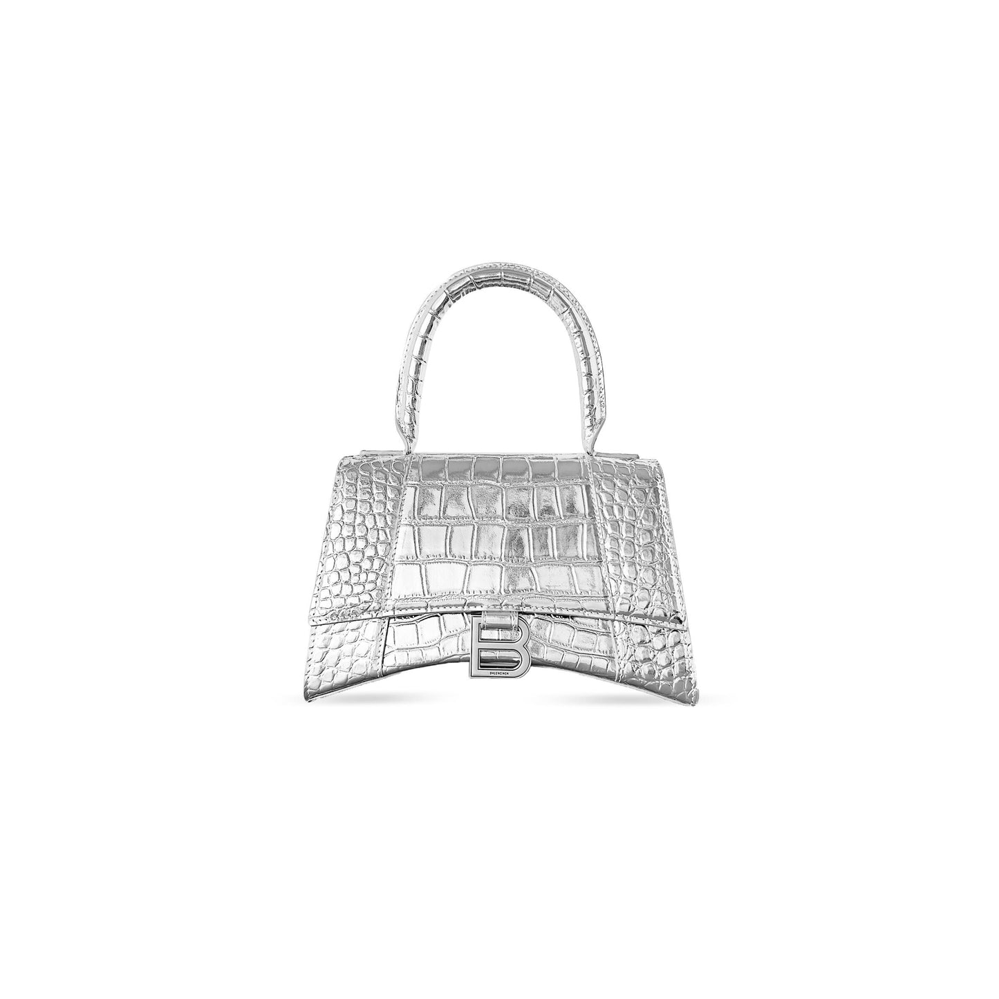 Ba1en*iaga women''s hourglass handbag small in silver 5935461lrgn1000 (22.9*15*9.9cm)