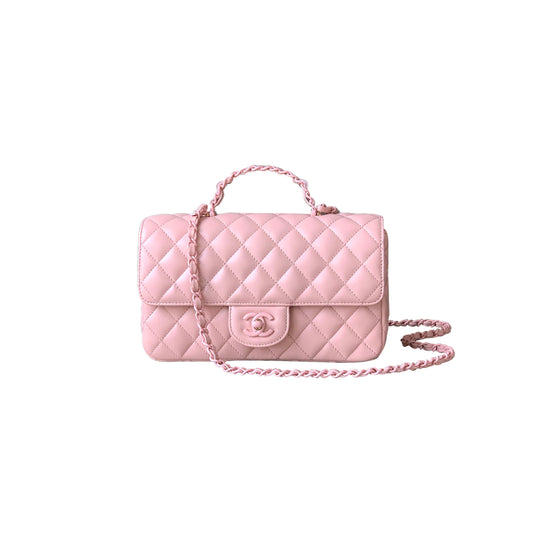 Ch*el flap bag with top handle as5243 (23*12*6cm)