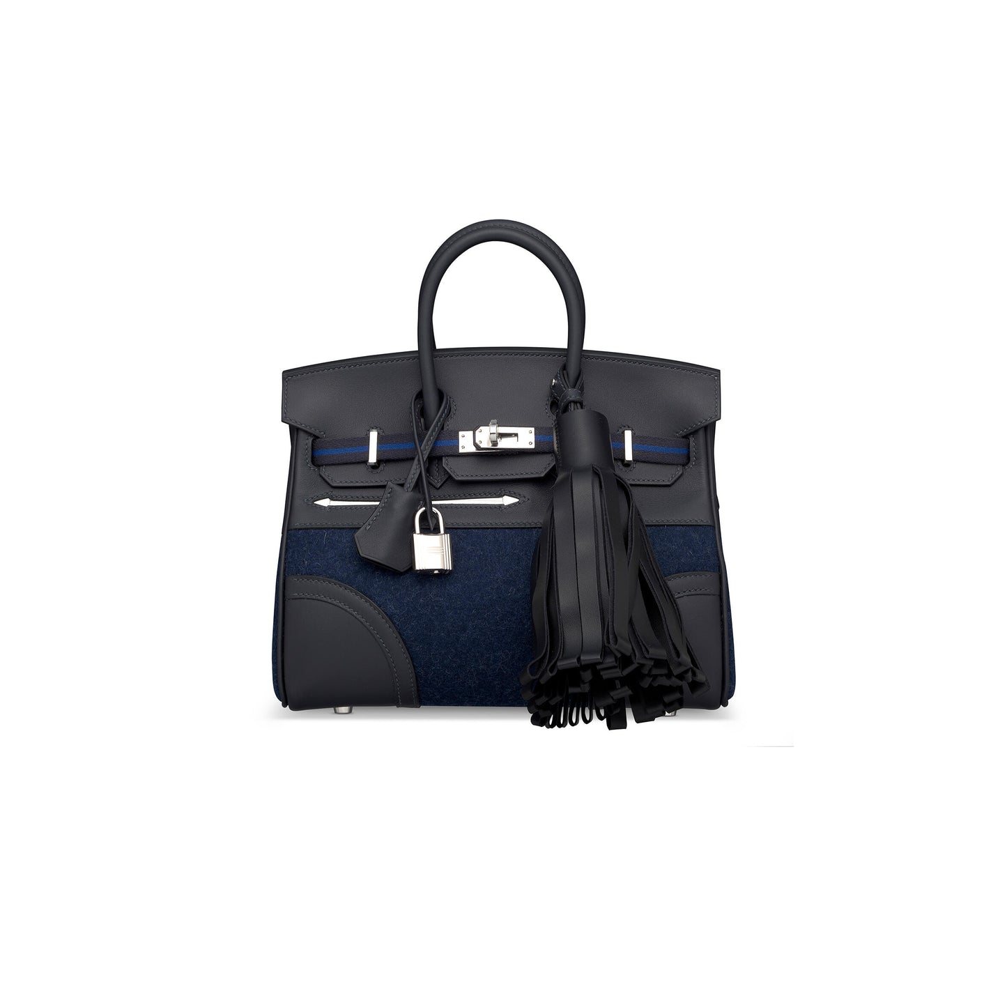 H**me5 master birkin 25 go team bleu nuit swift bag (25*20*13cm)