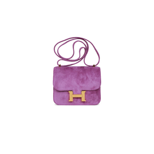 H**mes constance 18 violet doblis gold hardware 39793238179934 (18cm)