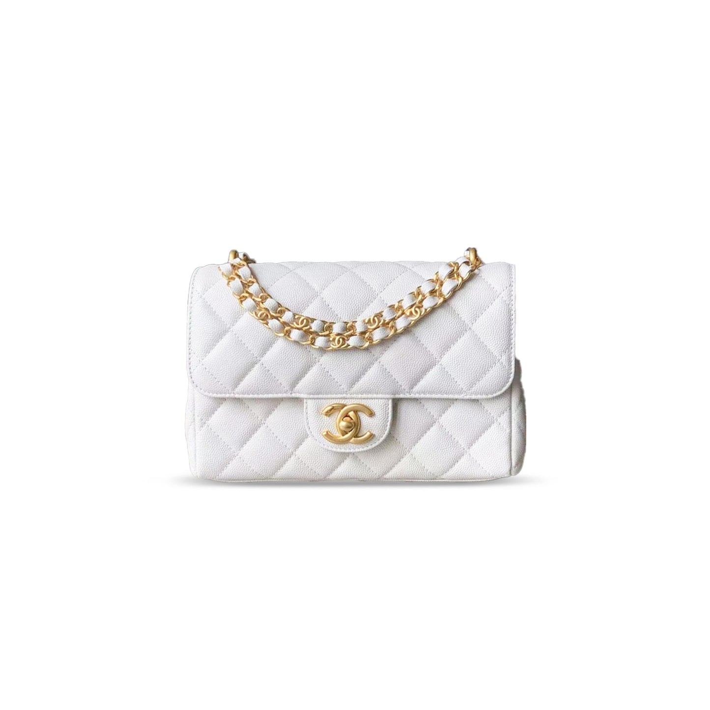 CHANE CAVIAR WALLET ON CHAIN 321493 (22*14*6.5cm)