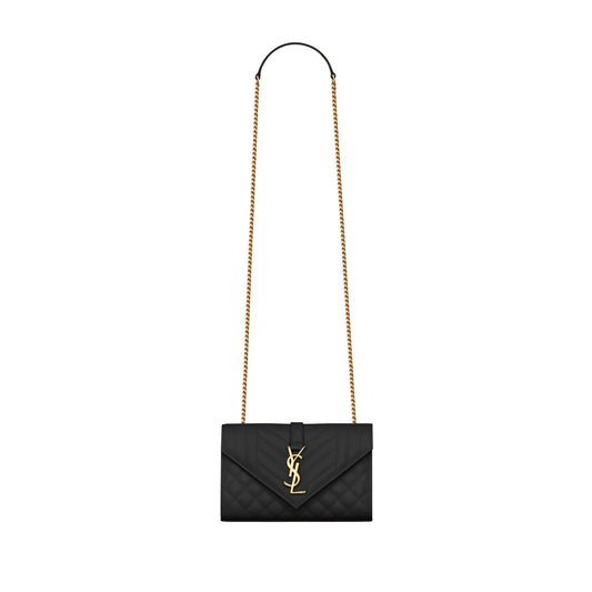 Y*L envelope small in quilted grain de poudre embossed leather 600195bow911000 (21*13*6cm)