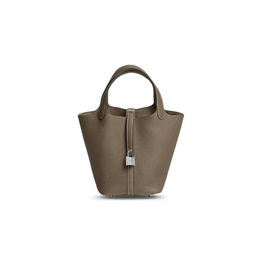 H**mes picotin lock 18 taurillon clemence h056289ck18 (18*18*13cm)
