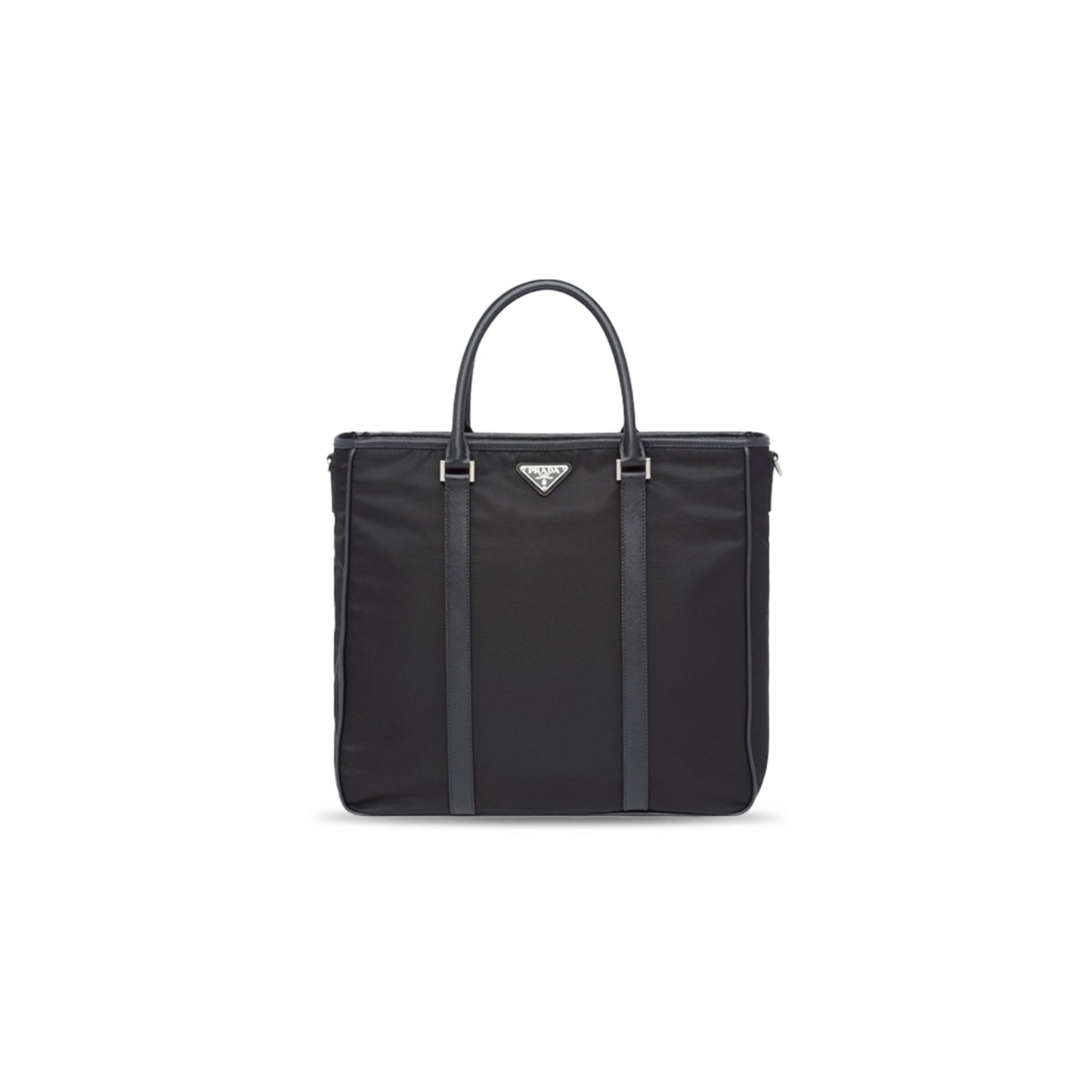 Pra*a saffiano leather trim and nylon handle 2vg034 (36*34*10cm)