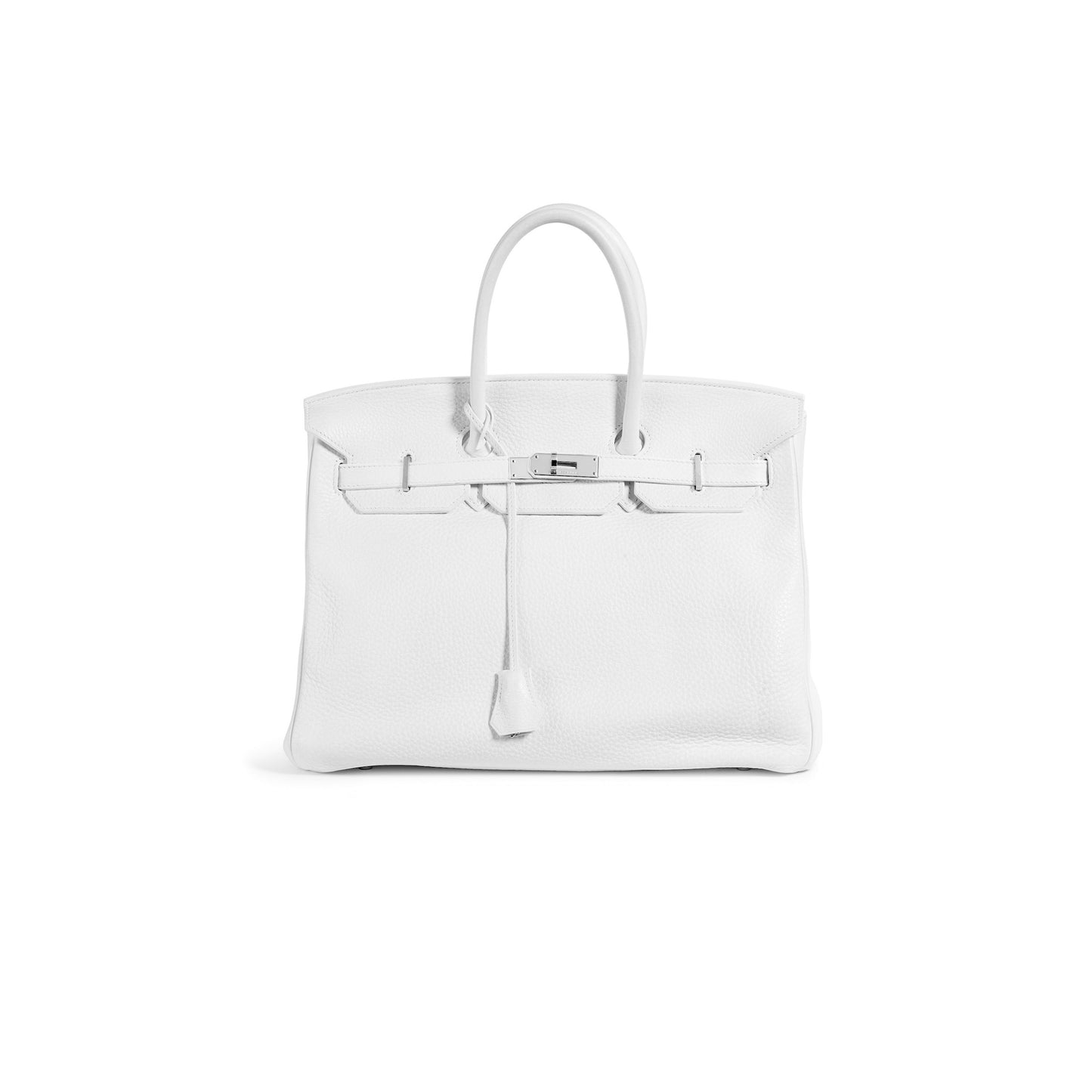 H**mes birkin 35 togo leather white silver buckle bag h028369ck01 (35*28*18cm)