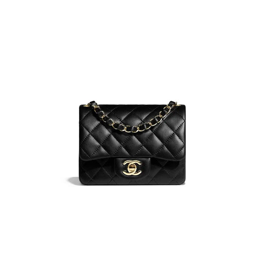 Ch*el mini flap bag with handle gold hardware as2796 b06687 94305 (17.5*12.5*5.5cm)