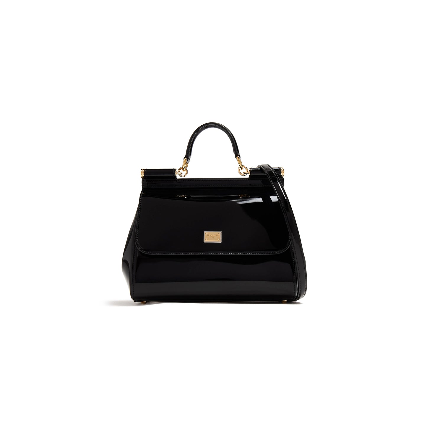 d01ce Gab*a*a sicily dauphine handbag patent leather bb6002a103780999 (25*20*12cm)
